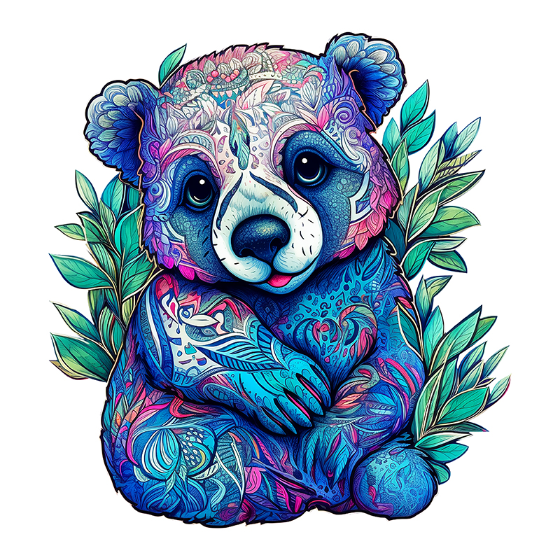 Cute Panda Baby Wooden Jigsaw Puzzle - aimpuzzle