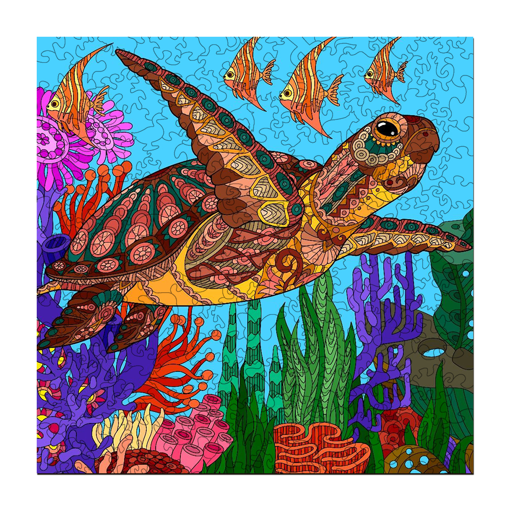 Submarine Sea Turtles Wooden Jigsaw Puzzle - aimpuzzle