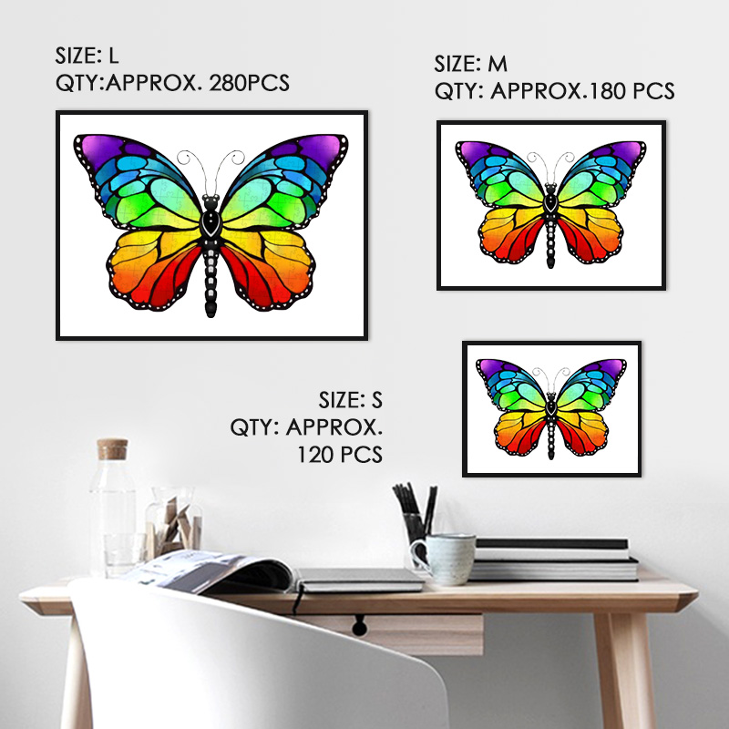 Rainbow Butterfly Wooden Jigsaw Puzzle - aimpuzzle