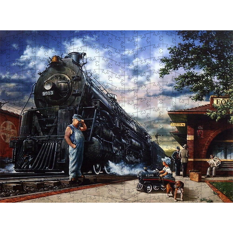 Steam Trains Wooden Jigsaw Puzzle - aimpuzzle