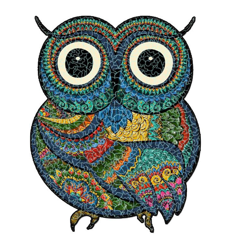 Cute Owl Wooden Jigsaw Puzzle - aimpuzzle