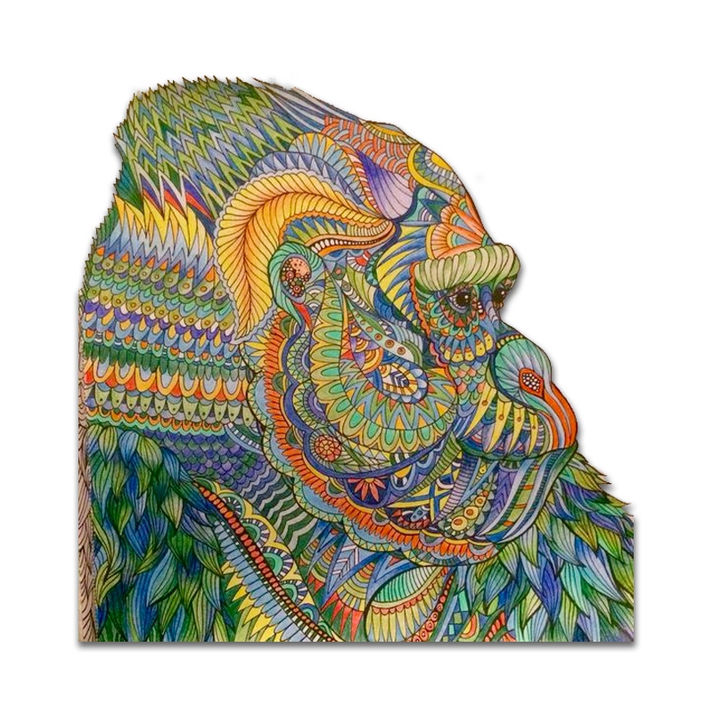 Gorilla Wooden Jigsaw Puzzle - aimpuzzle