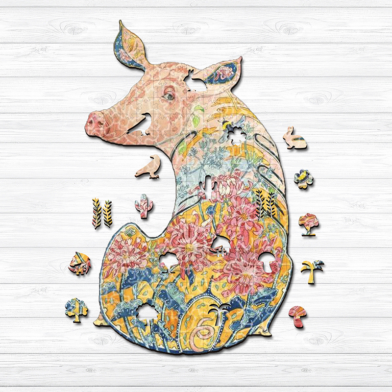 Pigs Wooden Jigsaw Puzzle - aimpuzzle