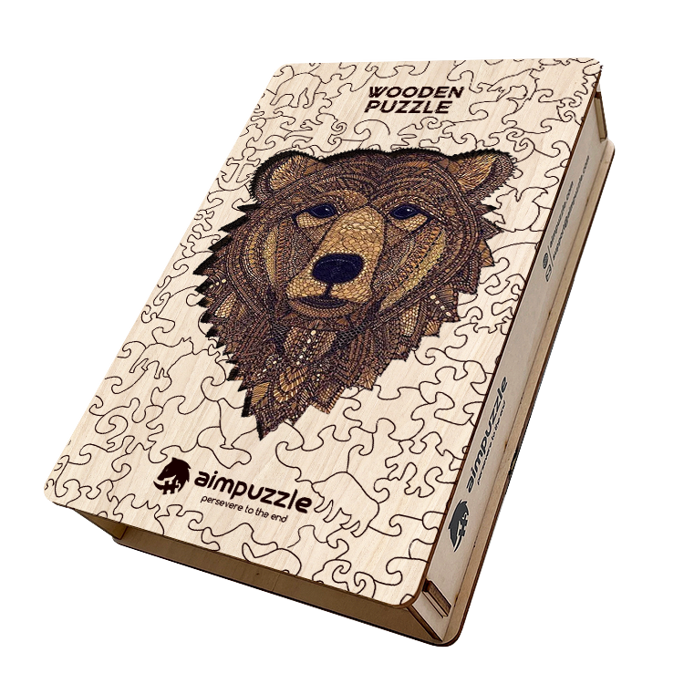 Bear Head Wooden Jigsaw Puzzle - aimpuzzle