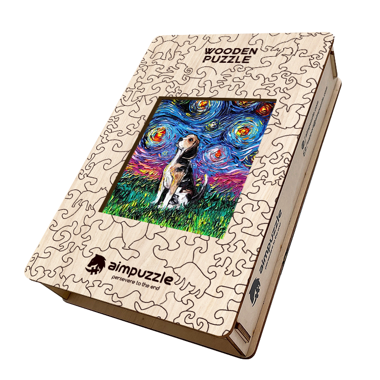 Van Gogh Beagle Dog Wooden Jigsaw Puzzle - aimpuzzle