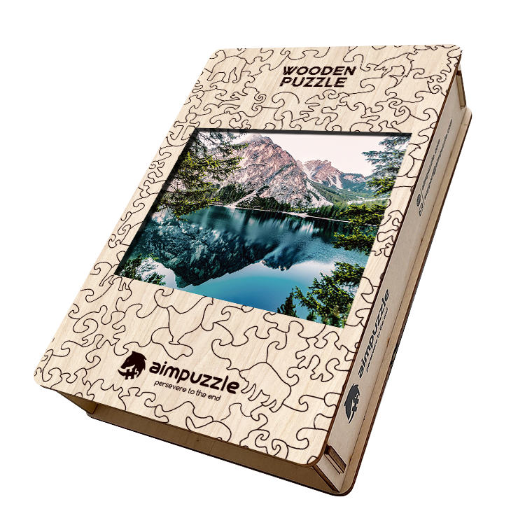 Mountain Lake Landscape Wooden Jigsaw Puzzle - aimpuzzle