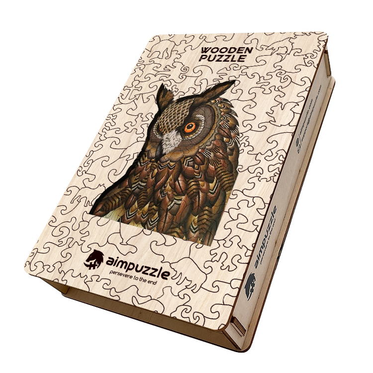 Brown Owl Wooden Jigsaw Puzzle - aimpuzzle