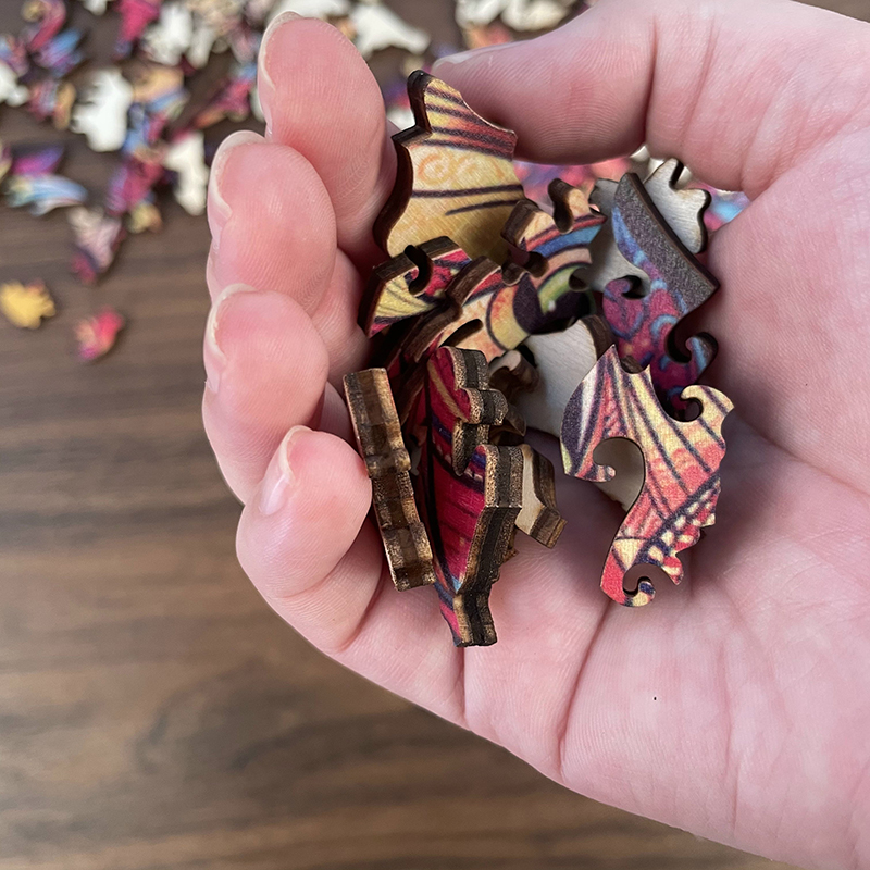 Red butterfly Wooden Jigsaw Puzzle - aimpuzzle