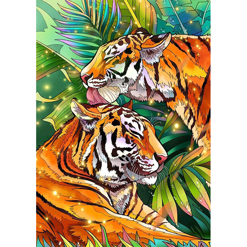 Two Tigers Wooden Jigsaw Puzzle - aimpuzzle