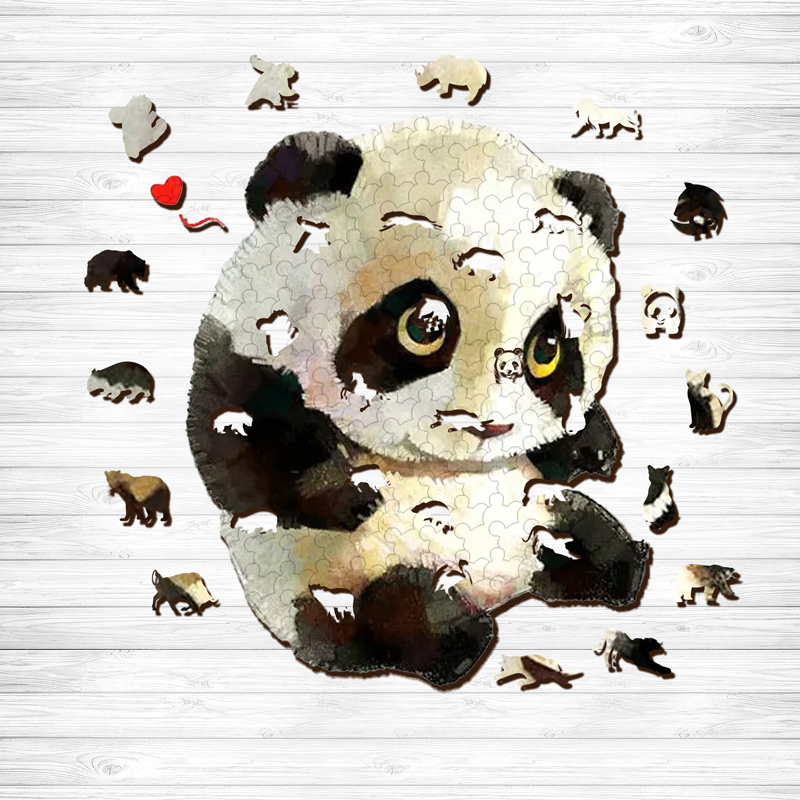 Panda Wooden Jigsaw Puzzle - aimpuzzle