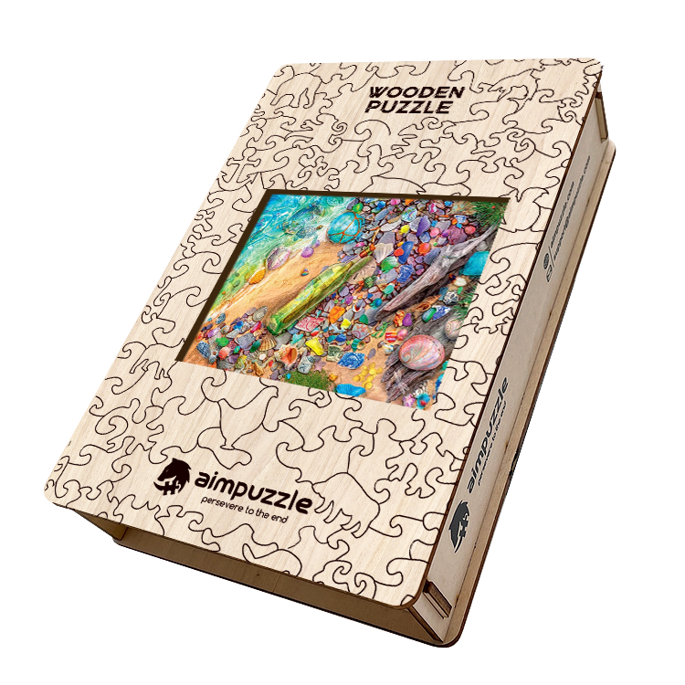 Drift Bottle Beach Wooden Jigsaw Puzzle - aimpuzzle