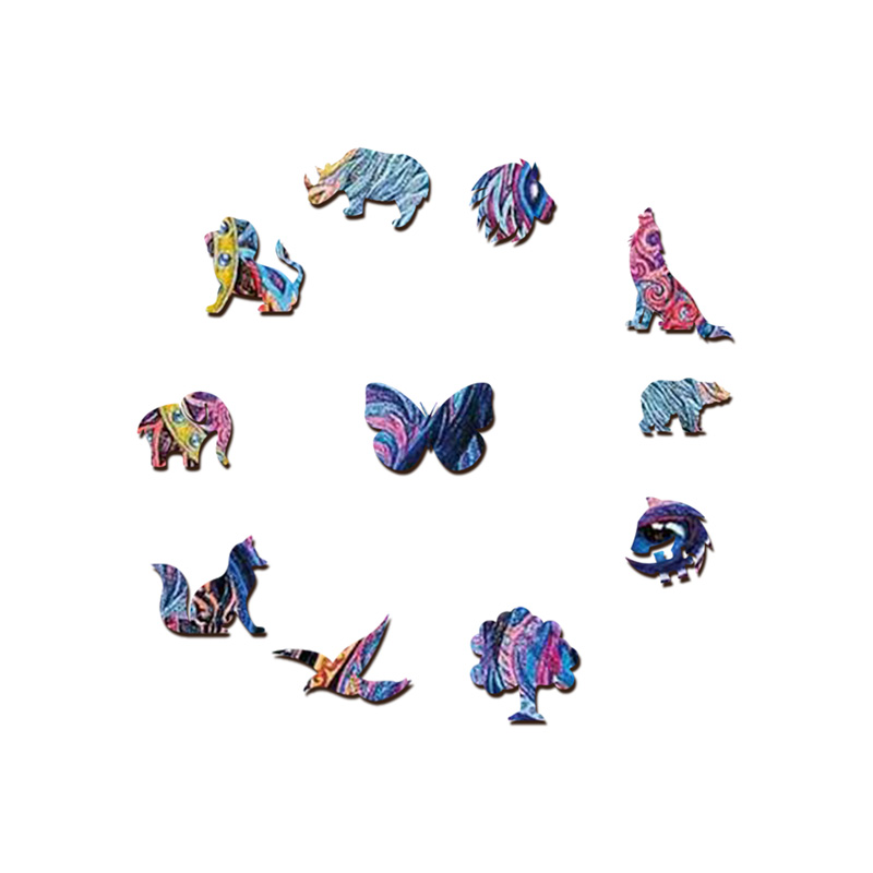 Blue Tiger Wooden Jigsaw Puzzle - aimpuzzle