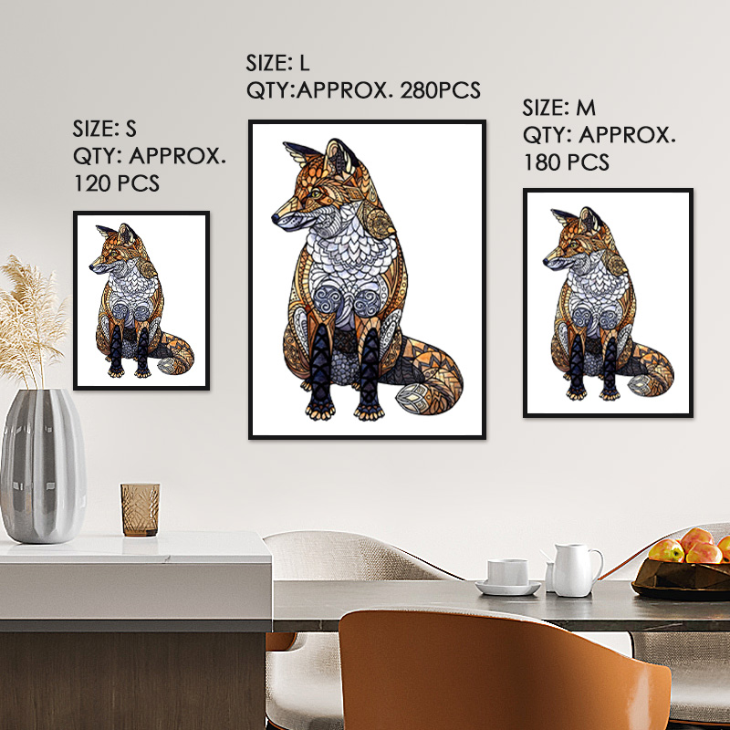 Brown Fox Wooden Jigsaw Puzzle - aimpuzzle