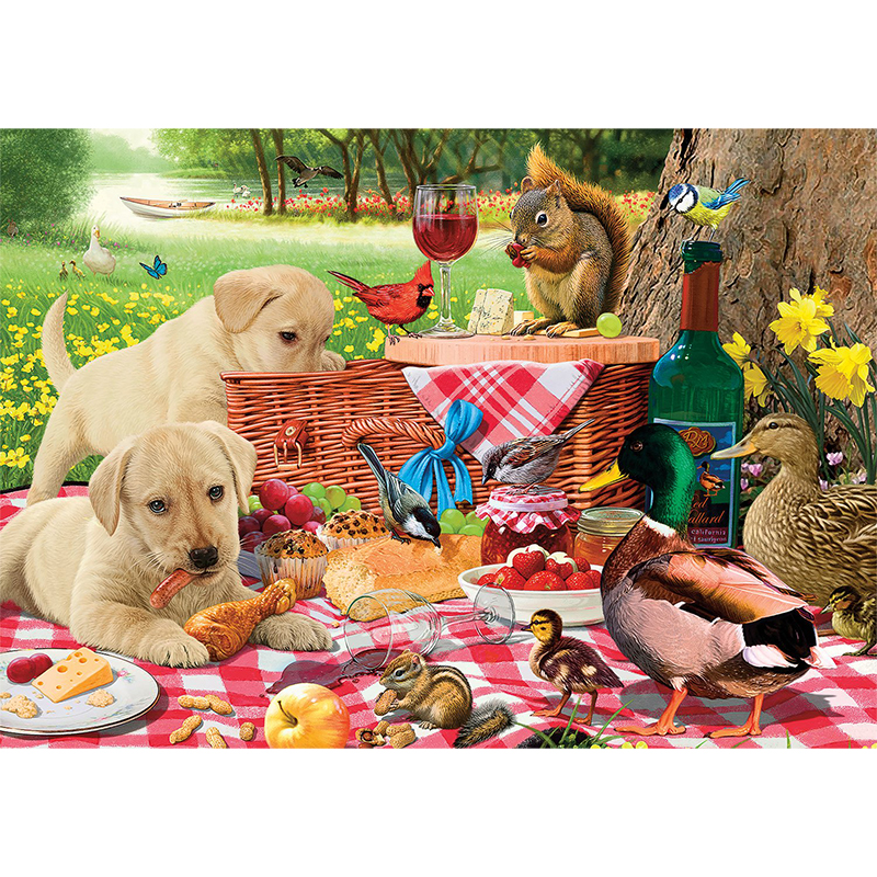 Picnic lunch Wooden Jigsaw Puzzle - aimpuzzle