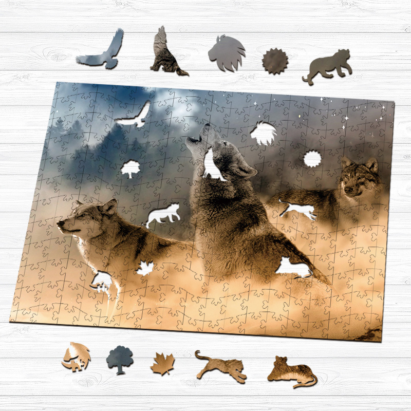 Wolves Wooden Jigsaw Puzzle - aimpuzzle