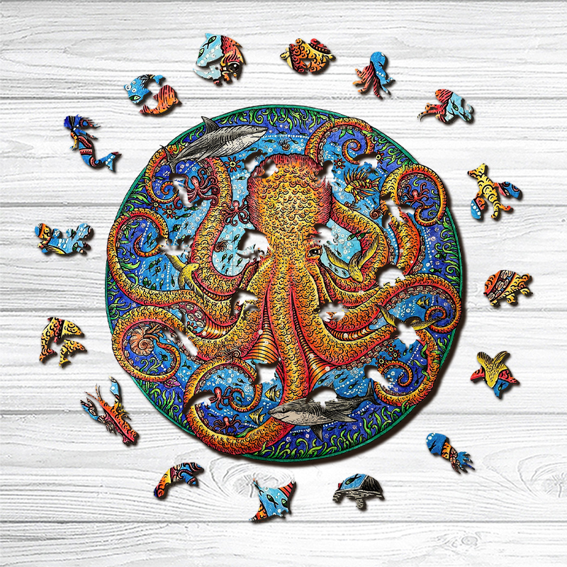Giant Octopus Wooden Jigsaw Puzzle - aimpuzzle