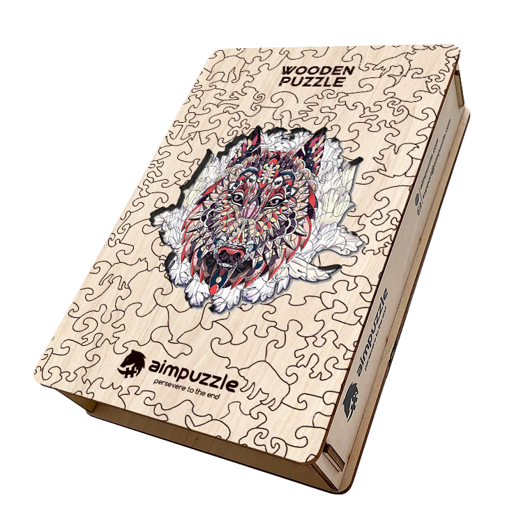 Purple Wolf Wooden Jigsaw Puzzle - aimpuzzle
