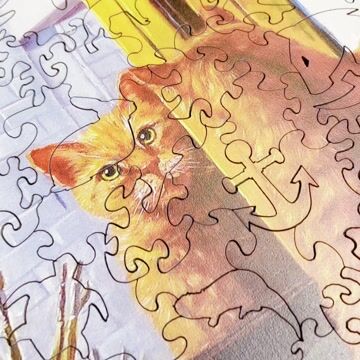 Cat portrait Wooden Jigsaw Puzzle - aimpuzzle