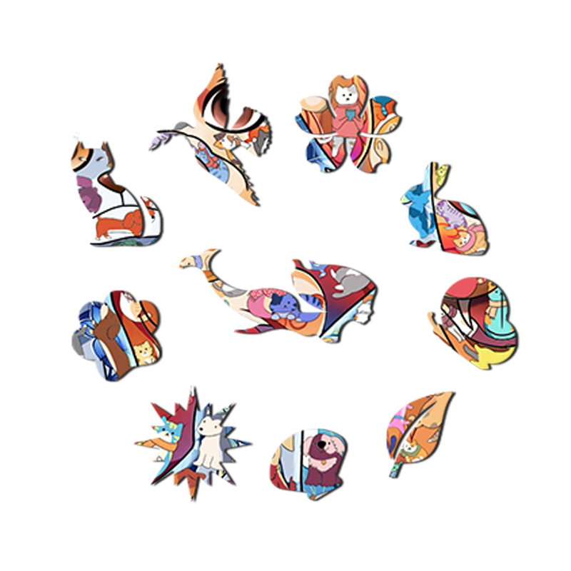 Dogs and cats Wooden Jigsaw Puzzle - aimpuzzle