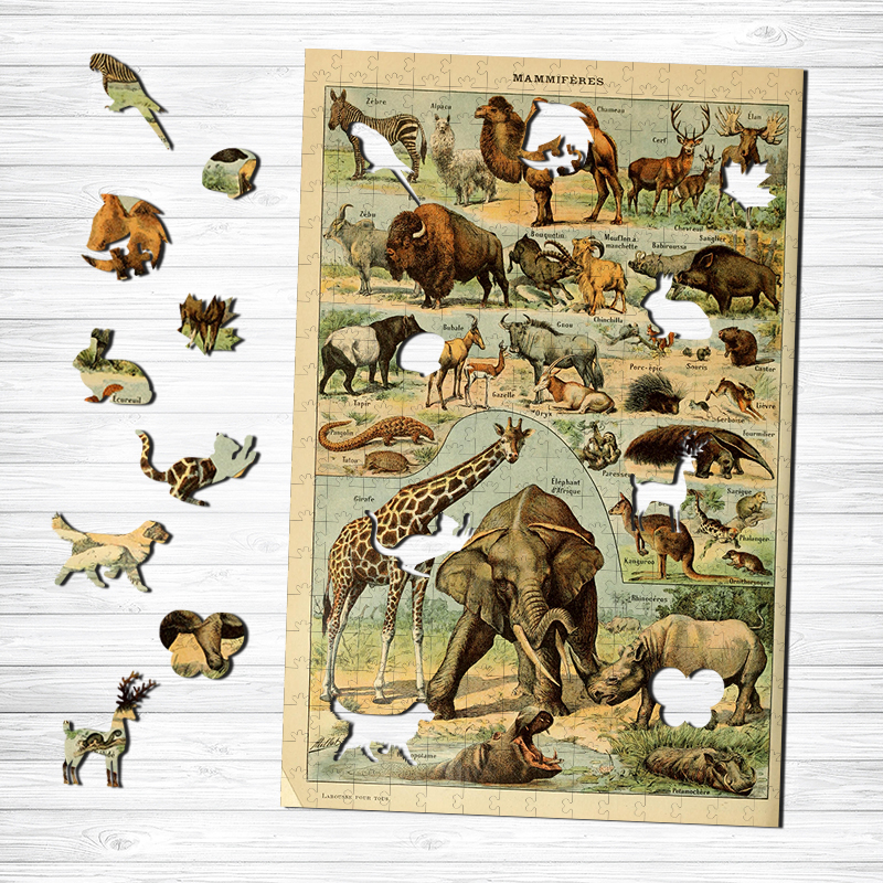 Mammals Wooden Jigsaw Puzzle - aimpuzzle