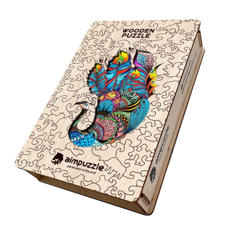 Peacock Art Wooden Jigsaw Puzzle - aimpuzzle