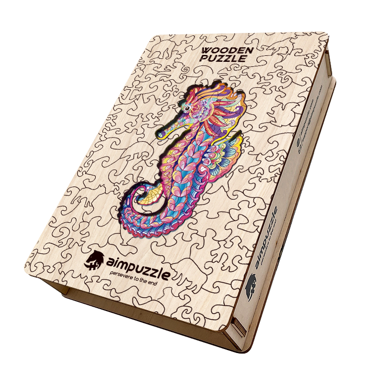 Colorful Seahorse Wooden Jigsaw Puzzle - aimpuzzle
