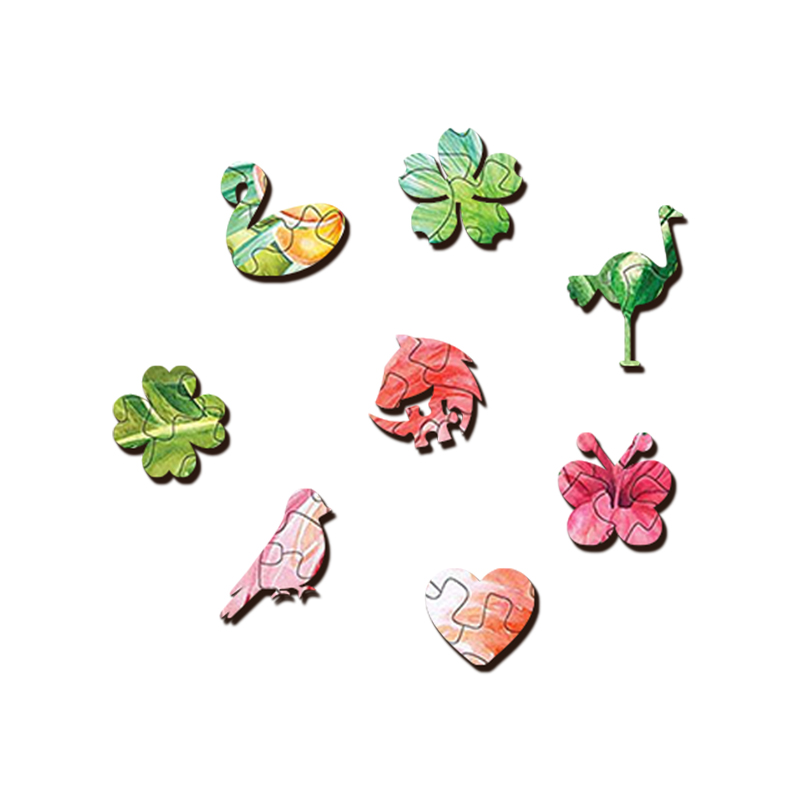 Flamingos and Palm Wooden Jigsaw Puzzle - aimpuzzle