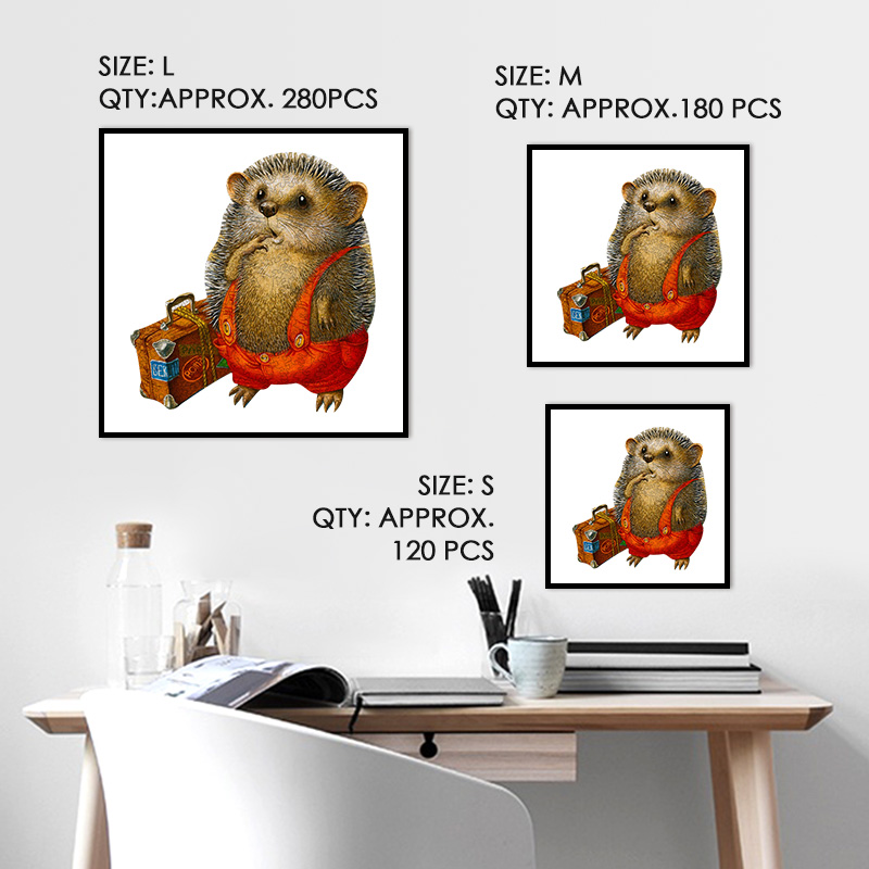 Cute Hedgehog Wooden Jigsaw Puzzle - aimpuzzle