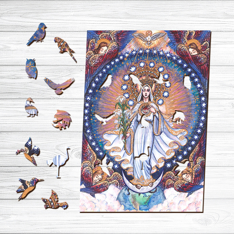 Blessed Virgin Mary Wooden Jigsaw Puzzle - aimpuzzle