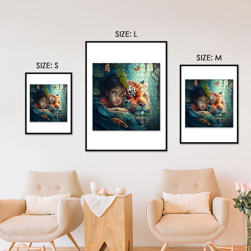 Girl and Tiger Wooden Jigsaw Puzzle - aimpuzzle