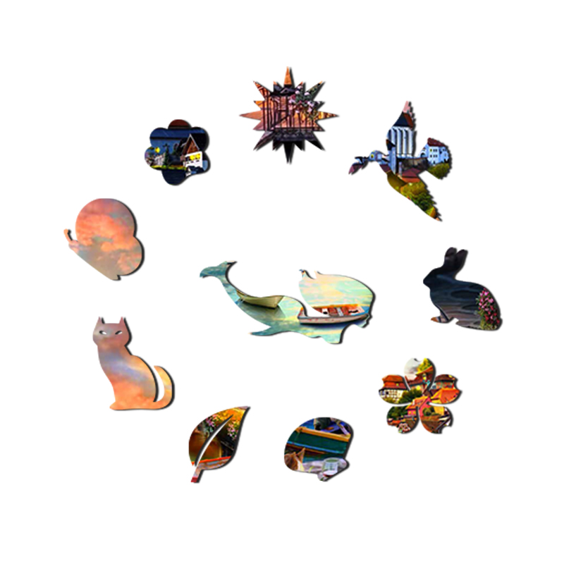 Italian Seaside Town Wooden Jigsaw Puzzle - aimpuzzle