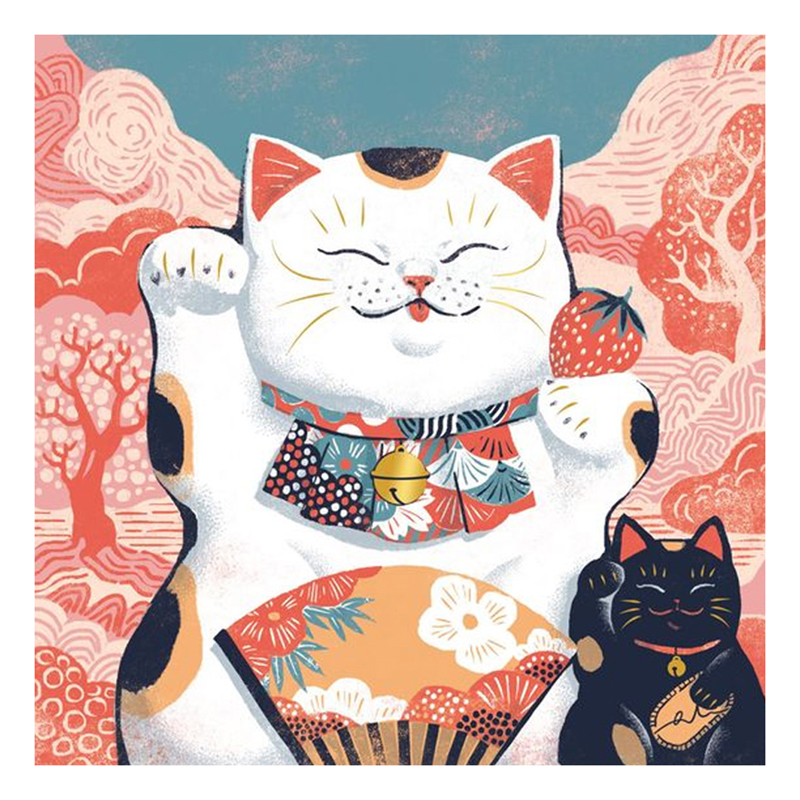 Maneki-neko Wooden Jigsaw Puzzle - aimpuzzle