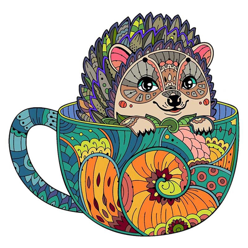 Hedgehog Wooden Jigsaw Puzzle - aimpuzzle