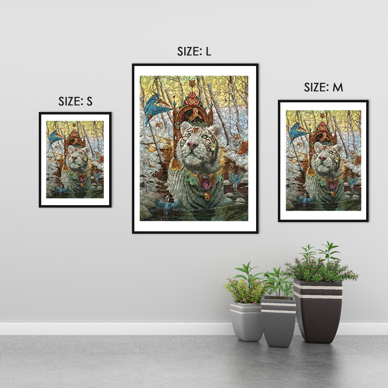 Circus White Tiger Wooden Jigsaw Puzzle - aimpuzzle