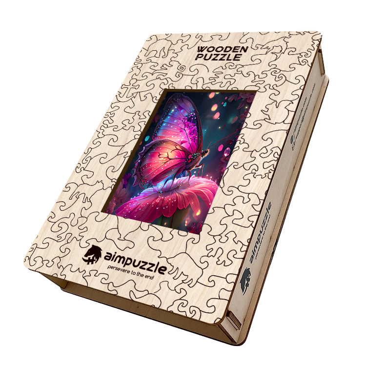 Luminous Butterfly Wooden Jigsaw Puzzle - aimpuzzle