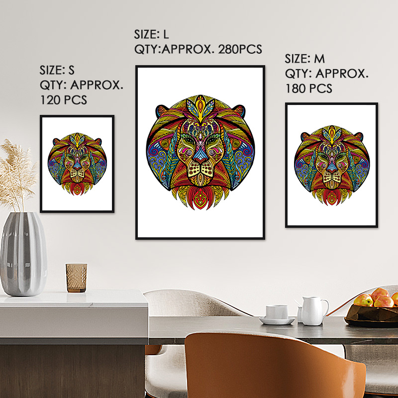 Lion Wooden Jigsaw Puzzle - aimpuzzle