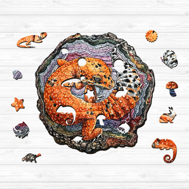 Gecko Wooden Jigsaw Puzzle - aimpuzzle