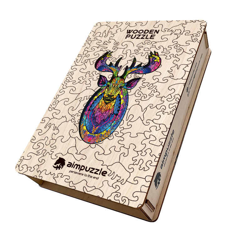 Deer Head Wooden Jigsaw Puzzle - aimpuzzle
