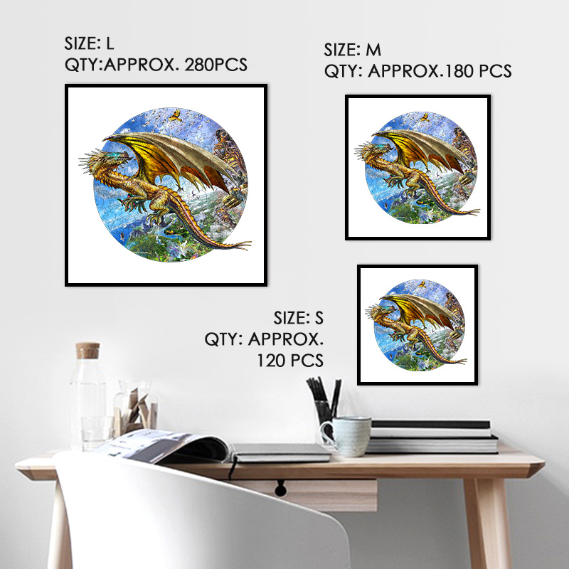 Flying Dragon Wooden Jigsaw Puzzle - aimpuzzle
