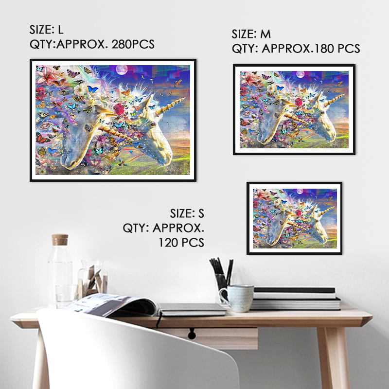 Unicorns and Butterflies Wooden Jigsaw Puzzle - aimpuzzle