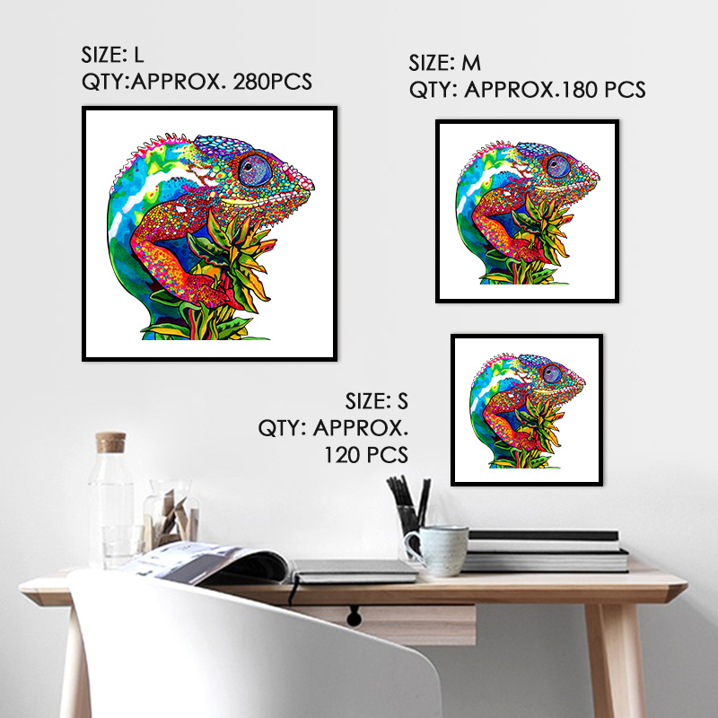 Chameleon Wooden Jigsaw Puzzle - aimpuzzle