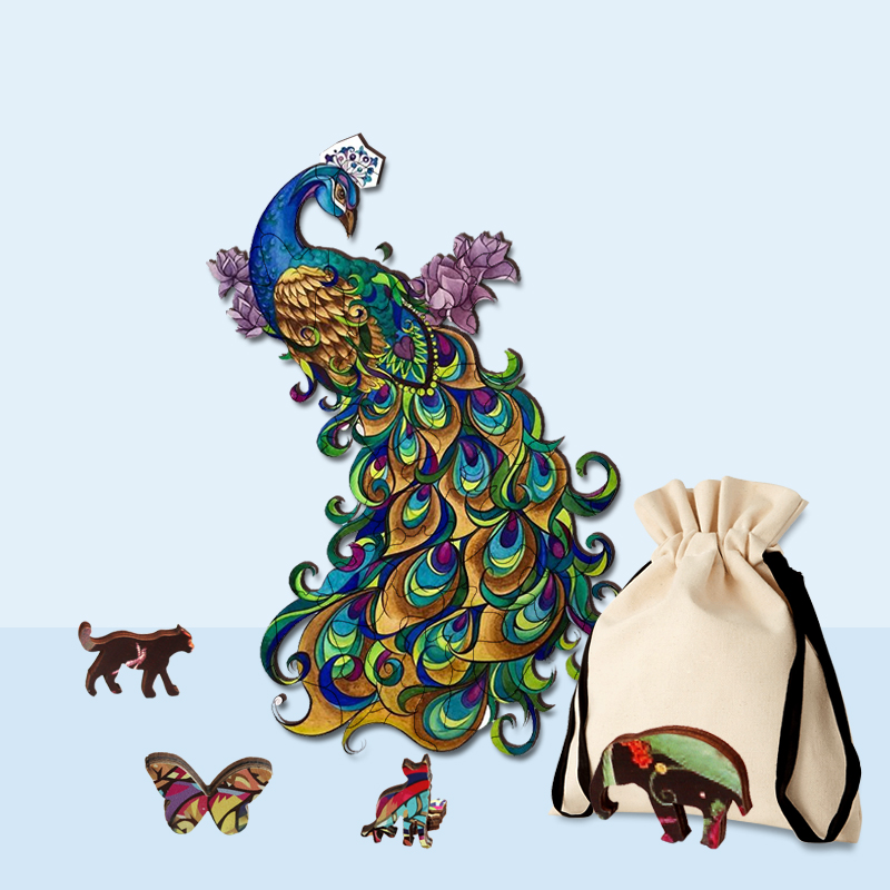 Beautiful Peacock Wooden Jigsaw Puzzle - aimpuzzle