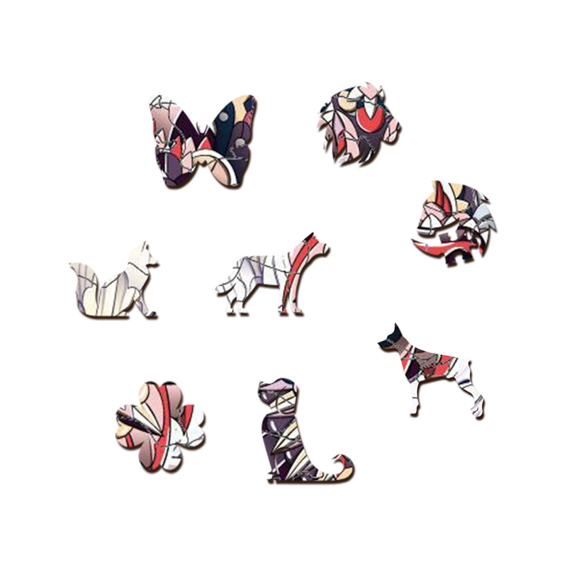 Purple Wolf Wooden Jigsaw Puzzle - aimpuzzle