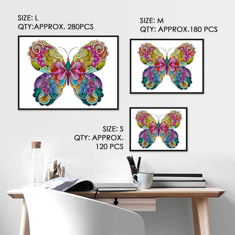 Butterfly Mandala Wooden Jigsaw Puzzle - aimpuzzle