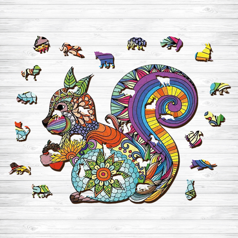 Cute Squirrel Wooden Jigsaw Puzzle - aimpuzzle