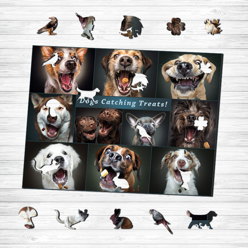 Funny Dog Face Wooden Jigsaw Puzzle - aimpuzzle