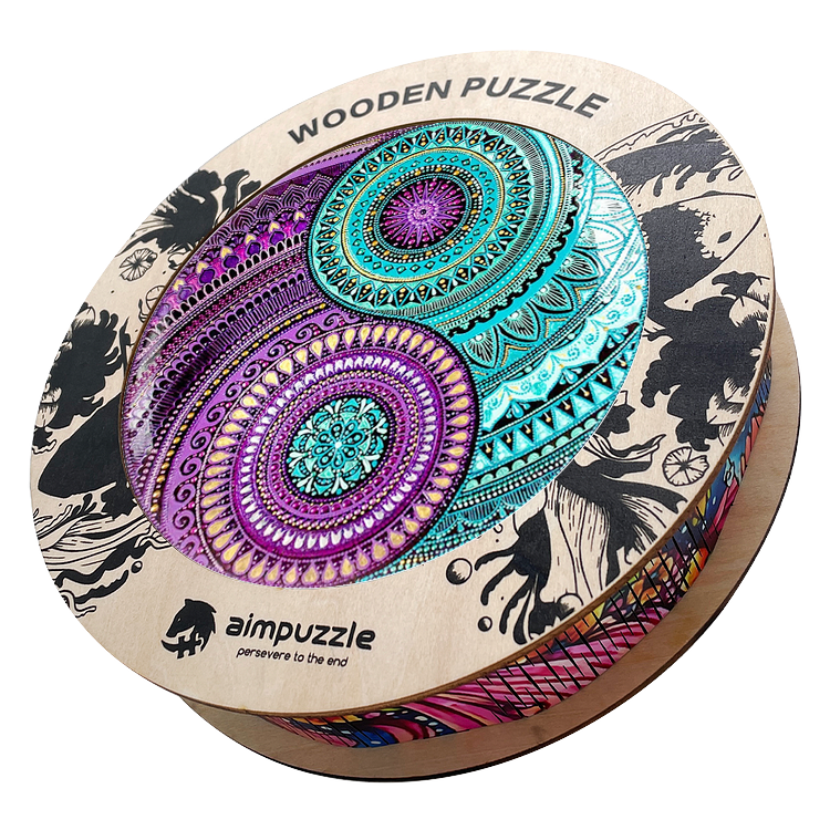 Yin Yang Mandala Wooden Jigsaw Puzzle - aimpuzzle