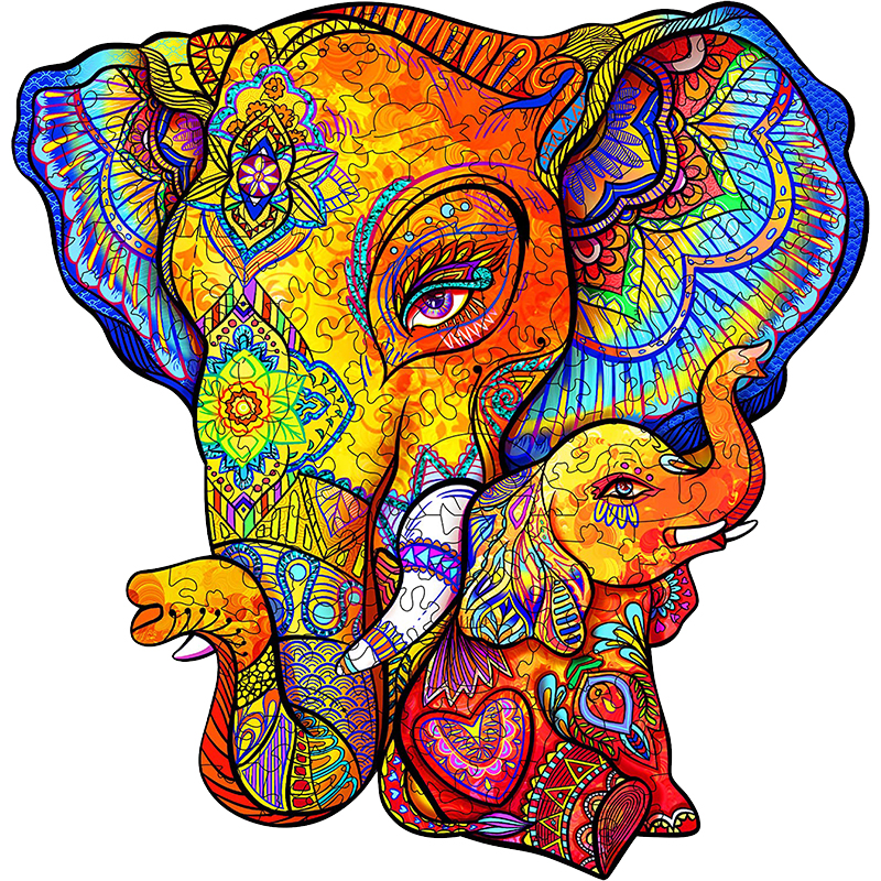 Elephant Wooden Jigsaw Puzzle - aimpuzzle