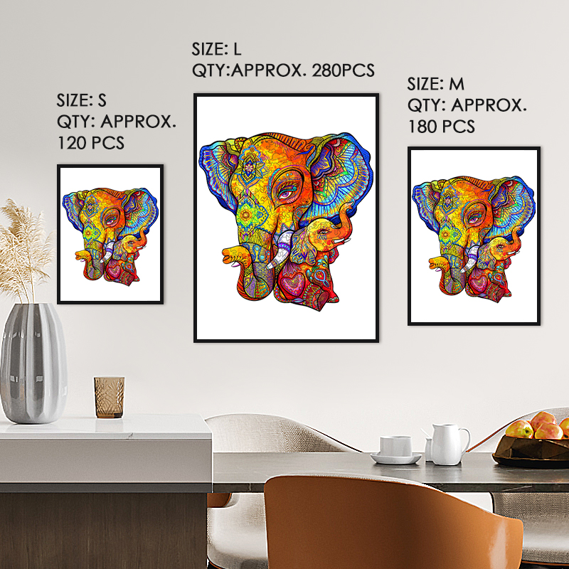 Elephant Wooden Jigsaw Puzzle - aimpuzzle