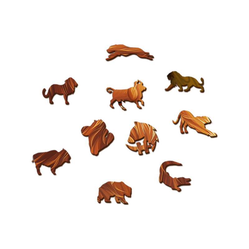 East African Lion Wooden Jigsaw Puzzle - aimpuzzle